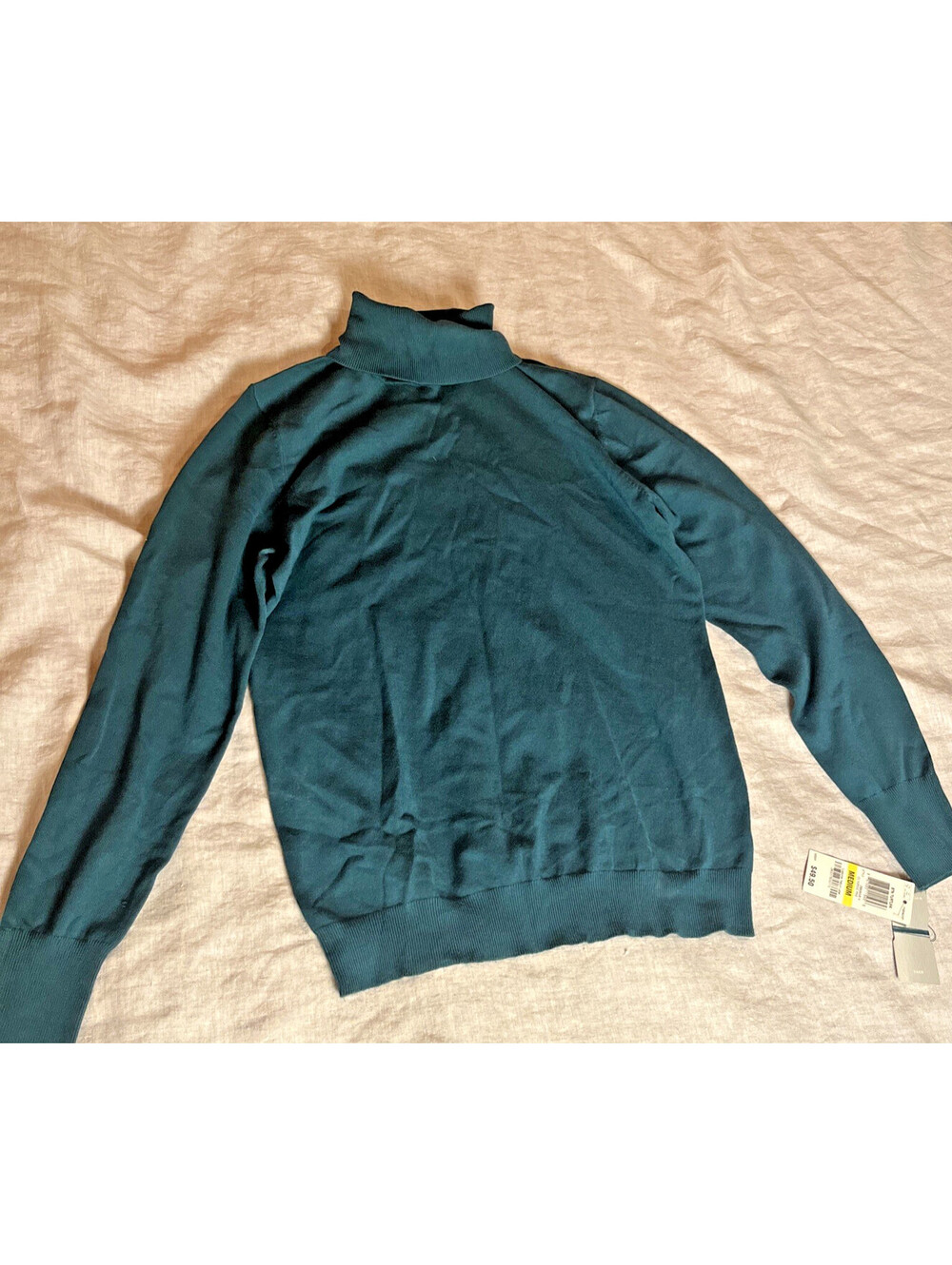 Charter Club Forest Green Knit Turtle Neck Sweater Women’s Sz M Vtg Classic NWT